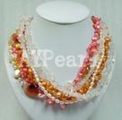 pearl crystal necklace