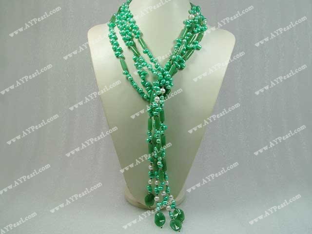 Perle Jade Halskette