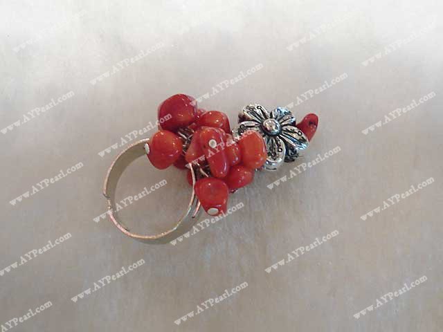 coral finger-ring