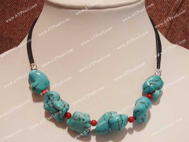 turquoise blood stone necklace