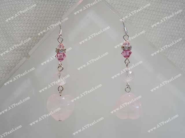 rose quartz Austra Crystal earring