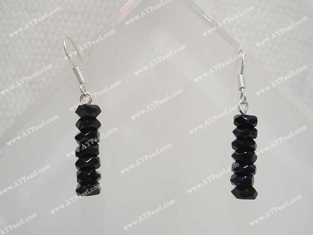 black crystal earring