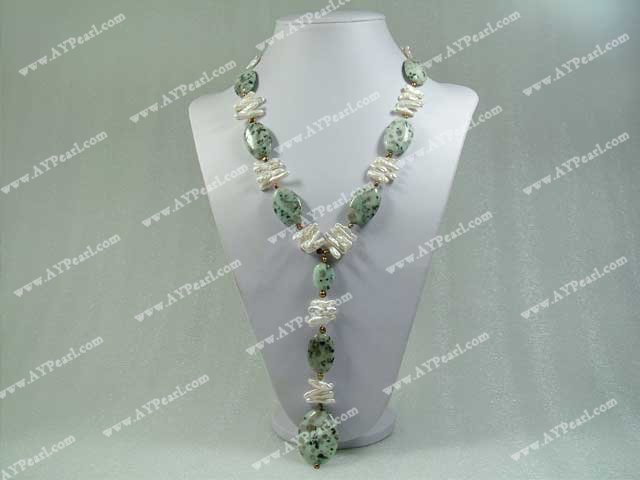 BIWA Pearl gem necklace