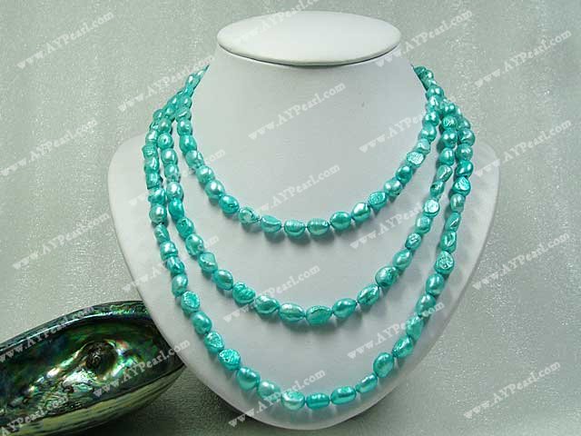 dyed pearl necklace