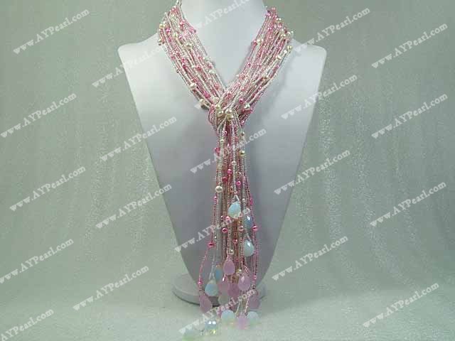 collier de perles de cristal