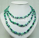 dyed pearl necklace