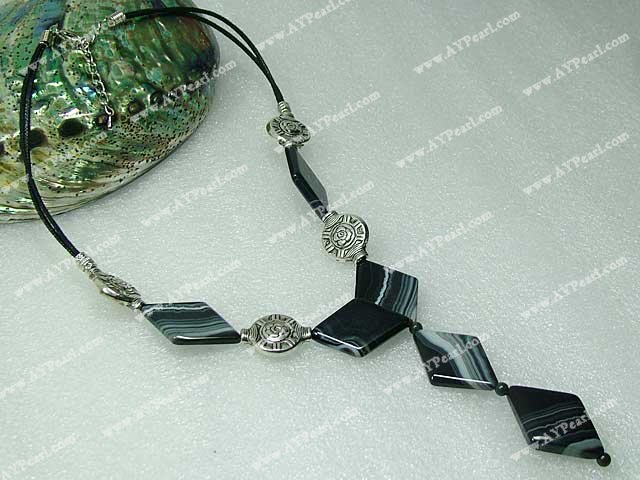 black agate necklace