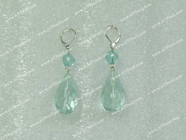 blue crystal earring