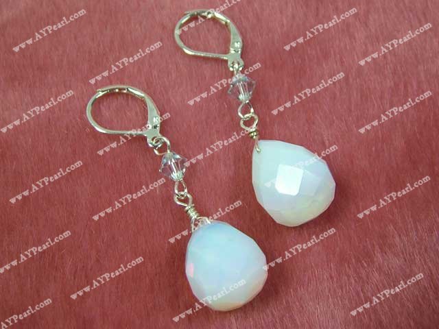 Moonstone crystal earring