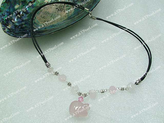 rose quartz necklace