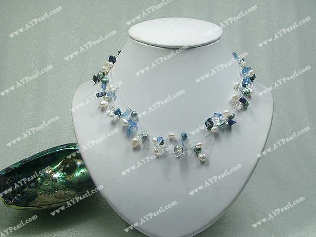 pearl crystal necklace