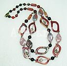 indian agate rhodonite necklace