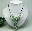 Wholesale Gemstone Necklace-aventurine rose quartz pearl necklace