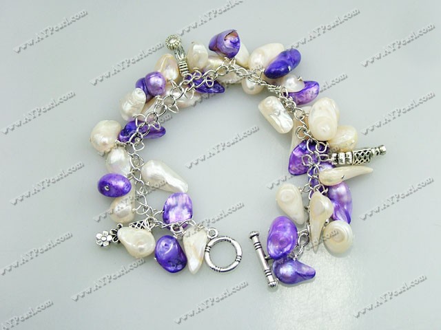 dyed pearl bracelet