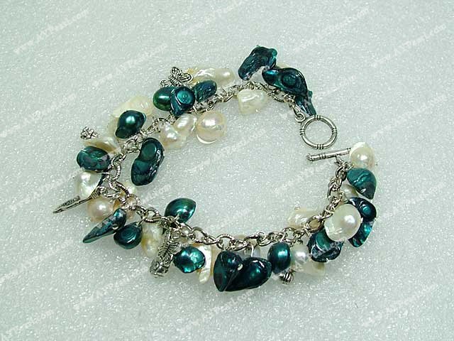 dyed pearl bracelet