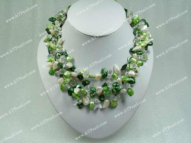 pearl crystal necklace