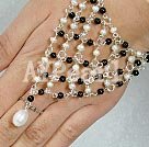 pearl black gem bracelet