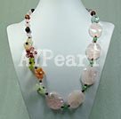 Wholesale Gemstone Necklace-rose quartz necklace