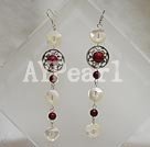 Wholesale earring-shell bloodstone earring