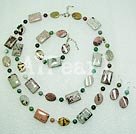 Wholesale Gemstone Jewelry-indian agate gem set