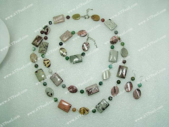 indian agate gem set