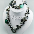 Wholesale Gemstone Jewelry-agate shell pearl crystal set