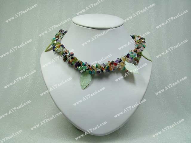 multi-stone shell necklace