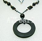 Wholesale Gemstone Necklace-black gem necklace