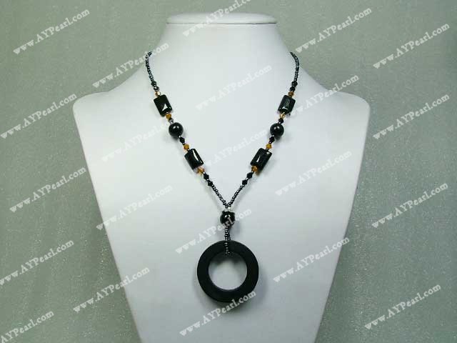 black gem necklace