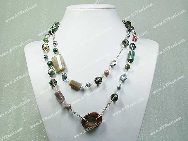 collier de perles d'agate de cristal
