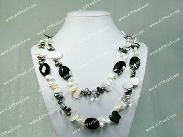 pearl crystal necklace