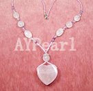 Wholesale Gemstone Necklace-rose quartz necklace