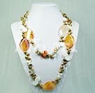 pearl shell agate necklace