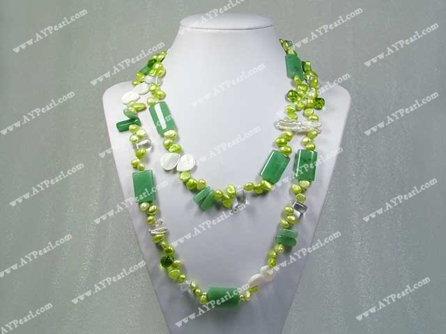 aventurine pearl necklace