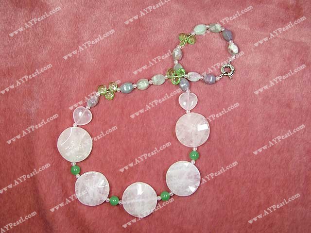 rose quartz necklace