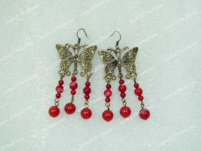 blood stone earring