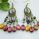 Wholesale Gemstone Jewelry-agate opal earrings