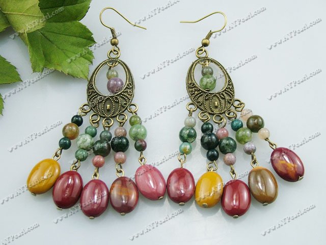 agate opal earrings