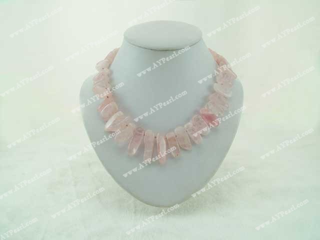 rose quartz necklace