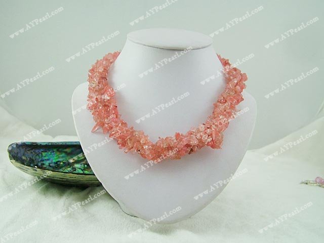 cherry quartz necklace