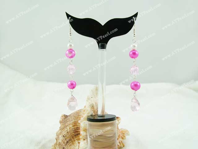 crystal pearl earrings