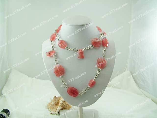 cherry crystal necklace