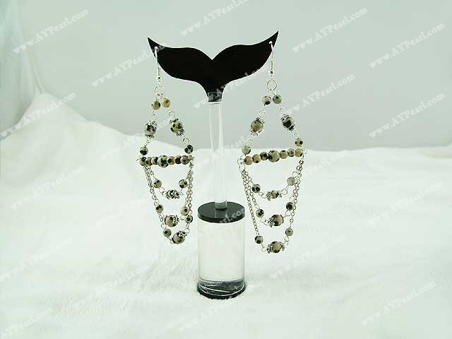 leopard skin stone earrings