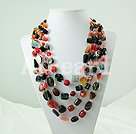 Wholesale Gemstone Necklace-agate crystal coral necklace