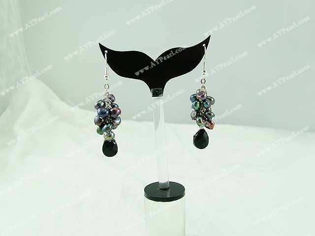 pearl crystal earrings