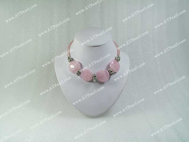 rose quartz necklace