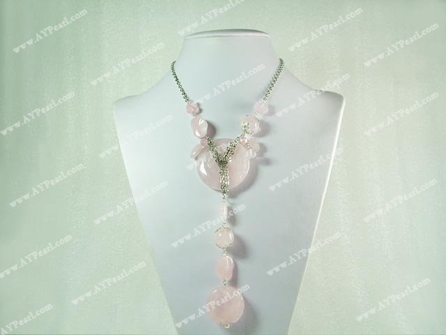 rose quartz necklace