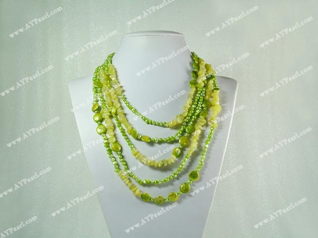 pearl olive necklace