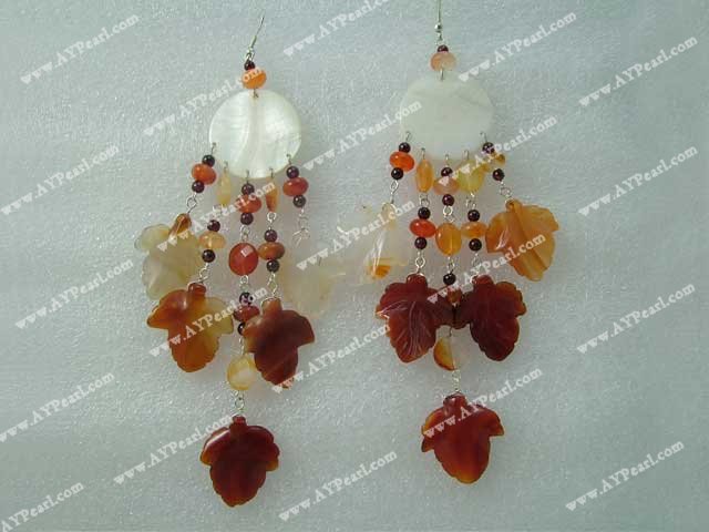 shell agate earrings