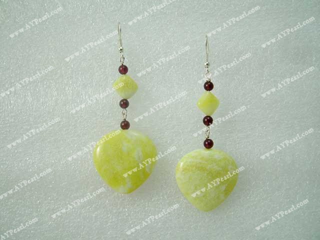 lemon stone garnet earrings